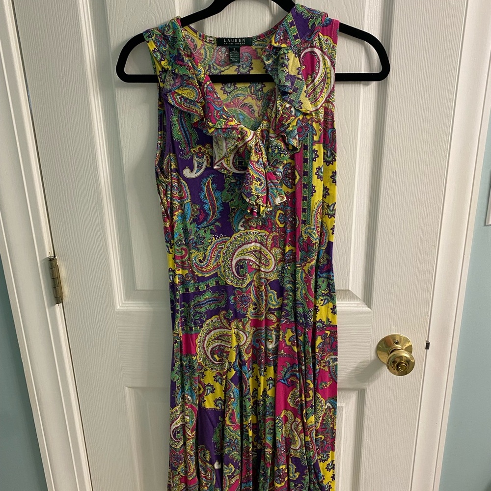Ralph Lauren Multicolor Paisley Dress